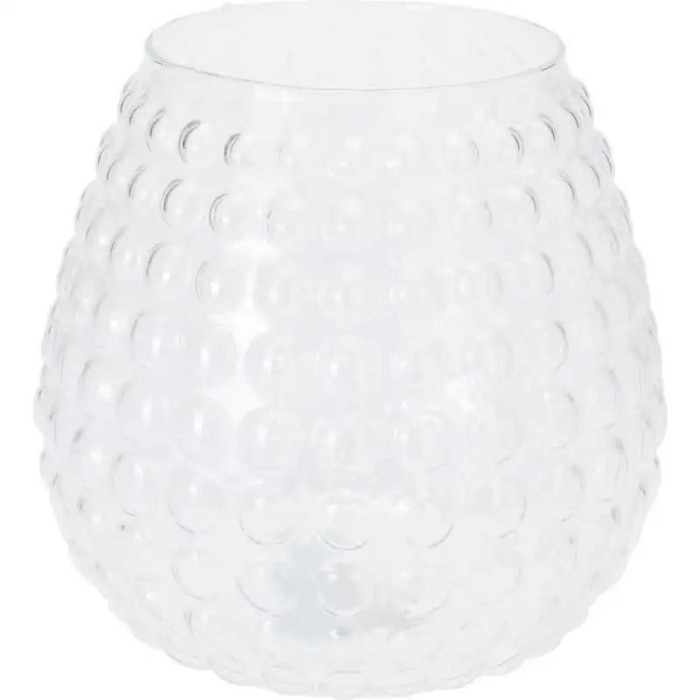 VASO VETRO TRASPARENTE D.19XH.20